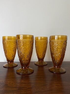 Indiana Glass • “Sandwich” • Iced Tea Glasses • Set of 4 • 3 Sets available